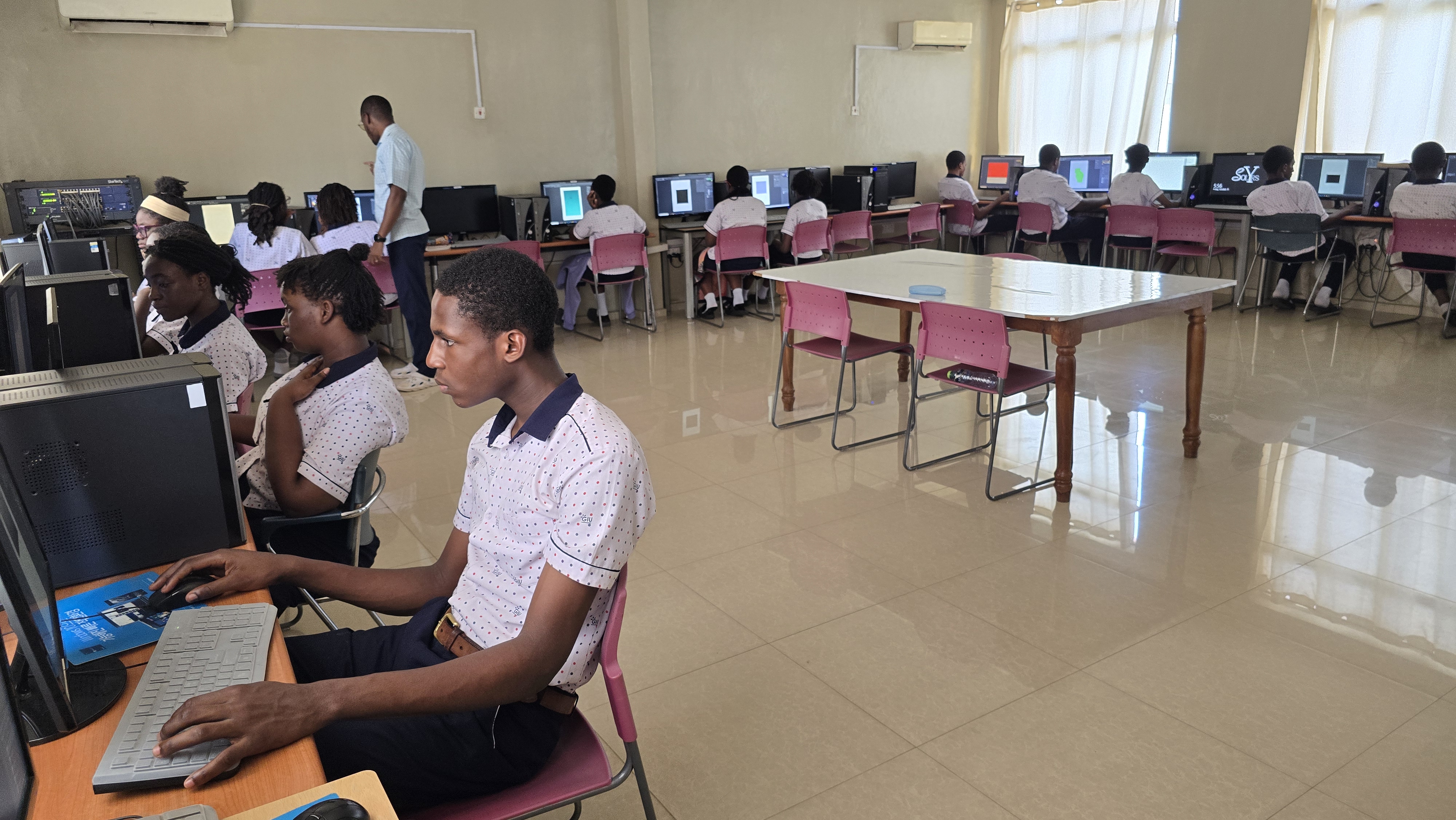 GIU high school students in school activities